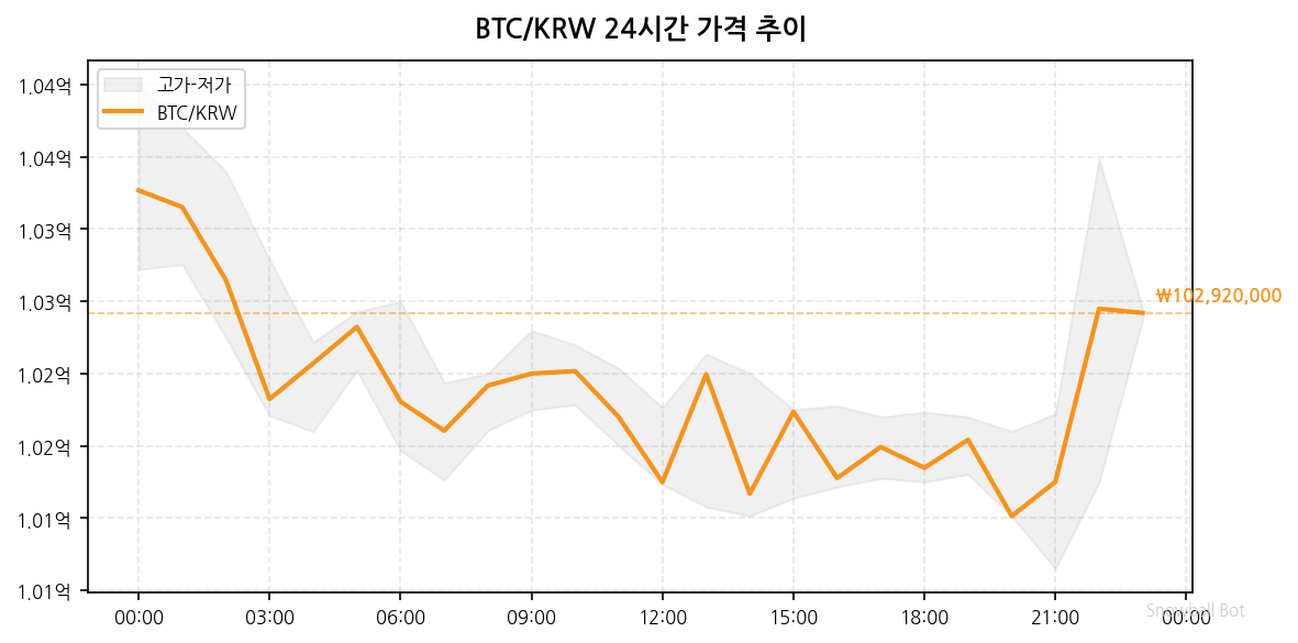 BTC 일일 가격 차트